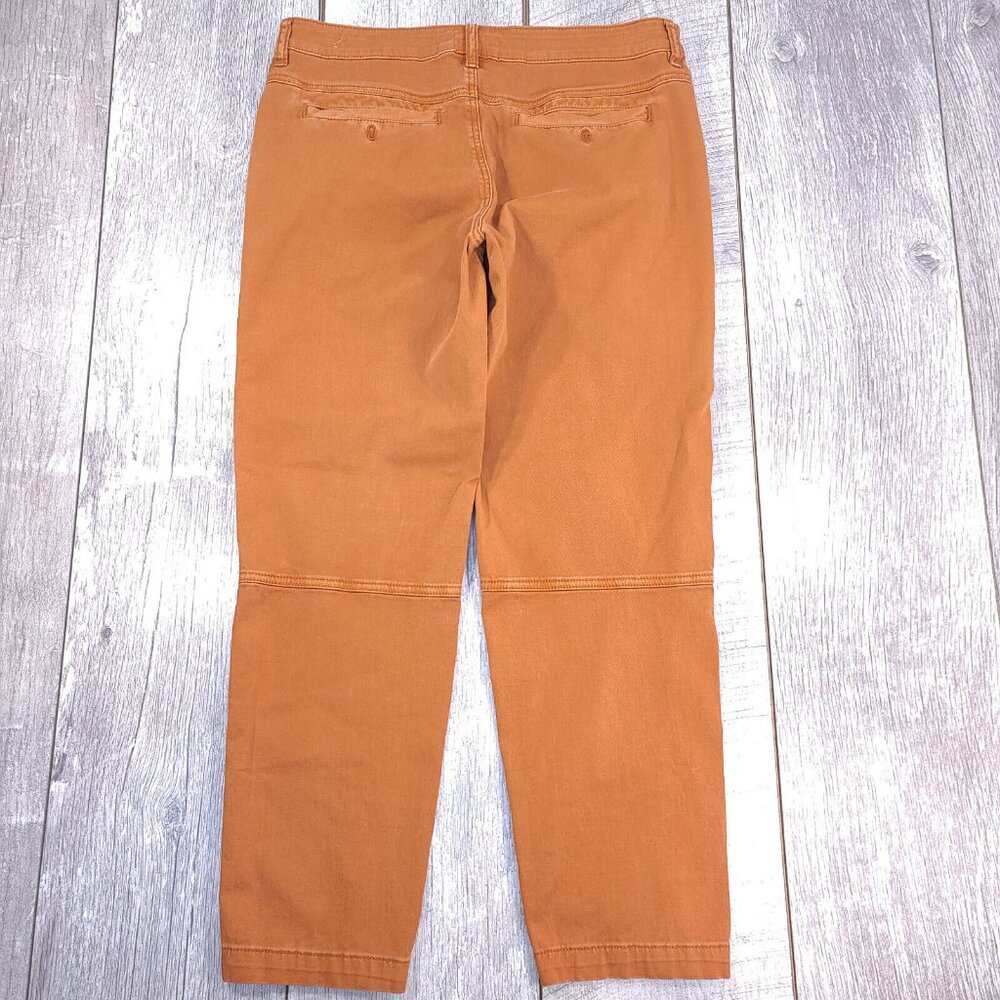 Prana Womens Janessa Chino Pants Size 10 Brown Button Fly Tapered Leg Stretch - Picture 3 of 12